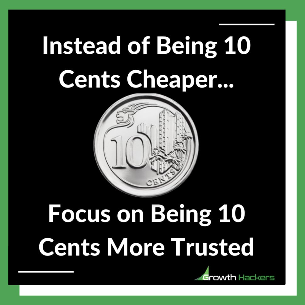 Instead of Being 10 Cents Cheaper... Focus on Being 10 Cents More Trusted Branding Brand Identity Reputation